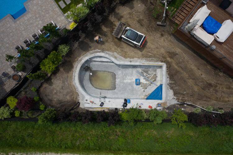 new pool construction Kleinburg